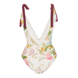 Set Selina format din costum de baie si fusta cu imprimeu floral