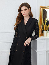 Rochie Lucianne tip sacou cu maneci din dantela